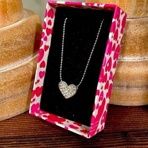 Crystal heart pendant necklace